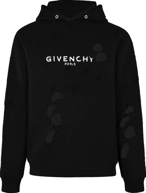 givenchy black polo shirt|Givenchy men's destroyed hoodie.